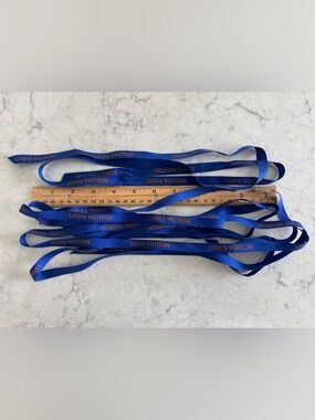Louis Vuitton Cobalt Blue Ribbon with Gold Logo